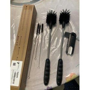 New 6 Pack Bottle Brush Set, 14" Long Handle Stainless Steel Bottle Cleaner